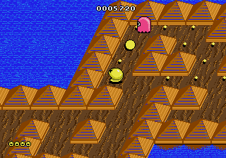Pac-Mania (Genesis) screenshot: Piramids