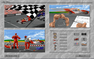 Al Unser, Jr. Arcade Racing (Windows 16-bit) screenshot: Menu