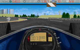 Al Unser, Jr. Arcade Racing (Windows 3.x) screenshot: Double Sharp