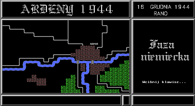 Ardeny (DOS) screenshot: Turn begins