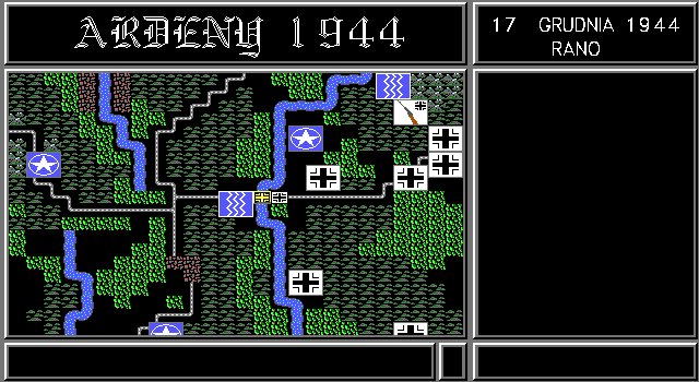 Ardeny (DOS) screenshot: Battle on the bridge