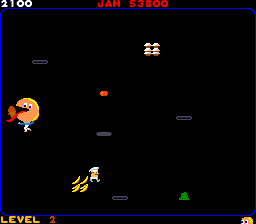 Food Fight (Arcade) screenshot: Another cone taken.