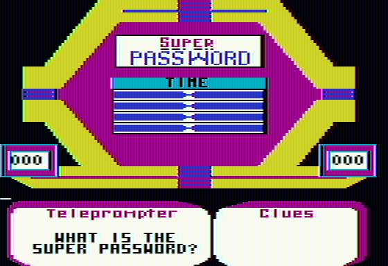 Super Password (Apple II) screenshot: What's the super password?