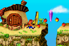 Crash Bandicoot 2: N-Tranced (Game Boy Advance) screenshot: After some time walking, Crash finally finds the localization of the Purple Crystal!