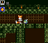 Tails Adventure (Game Gear) screenshot: This enemy lays bombs in your path.