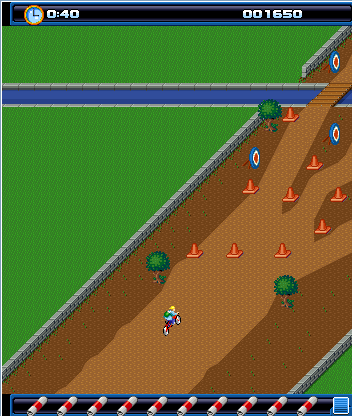 Paperboy: Wheels on Fire (J2ME) screenshot: The training course