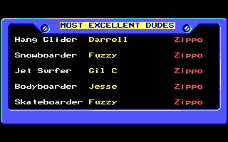California Games II (DOS) screenshot: Most Excellent Dudes