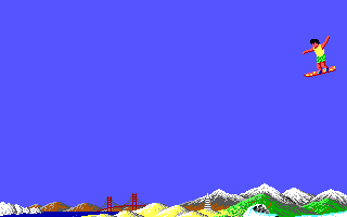 California Games II (DOS) screenshot: Dangerous jumping