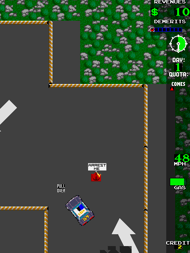 APB (Arcade) screenshot: Another Cone.