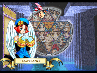 Magical Drop F (PlayStation) screenshot: Battle mode: select character