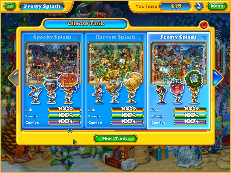 Screenshot of Fishdom: Holiday Edition (Windows, 2009) - MobyGames