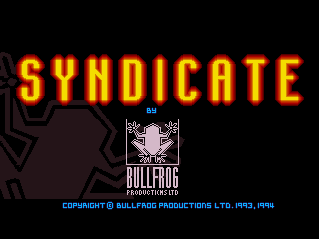 Syndicate (FM Towns) screenshot: Title screen