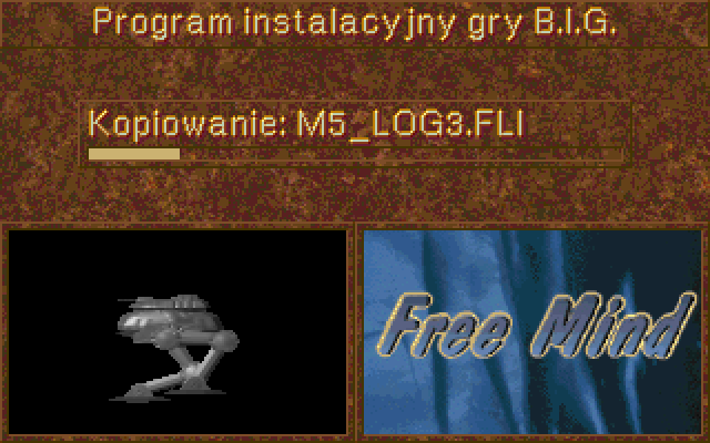 B.I.G. (DOS) screenshot: Installation Menu