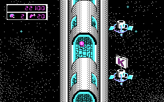 Commander Keen 5: The Armageddon Machine (DOS) screenshot: Map: wandering aboard the Omegamatic (CGA)