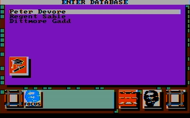 Portal (DOS) screenshot: Who shall we peek into? (CGA, composite)