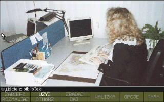 Tajemnica Statuetki (DOS) screenshot: Library