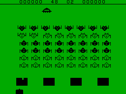 Invader Force (Atom) screenshot: The mother ship appears