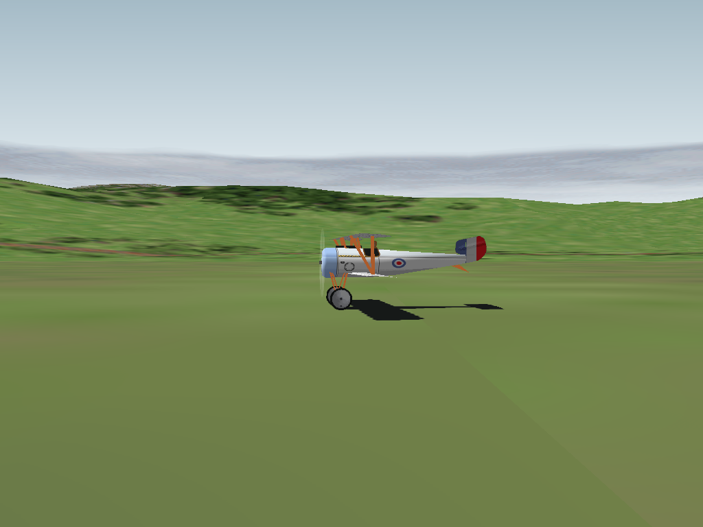 Red Baron 3-D (Windows) screenshot: Lift off (demo)