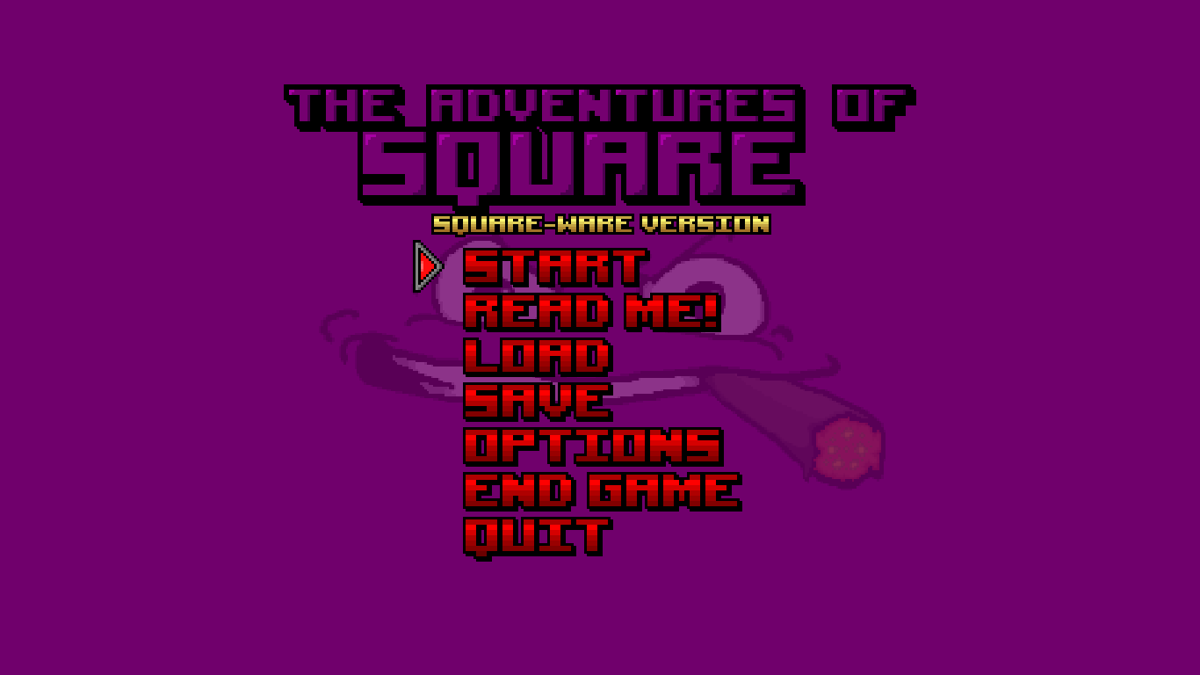 The Adventures of Square (Windows) screenshot: Main menu