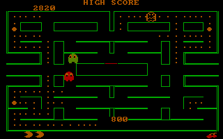 Pac-Man (PC Booter) screenshot: 800 points of Monster