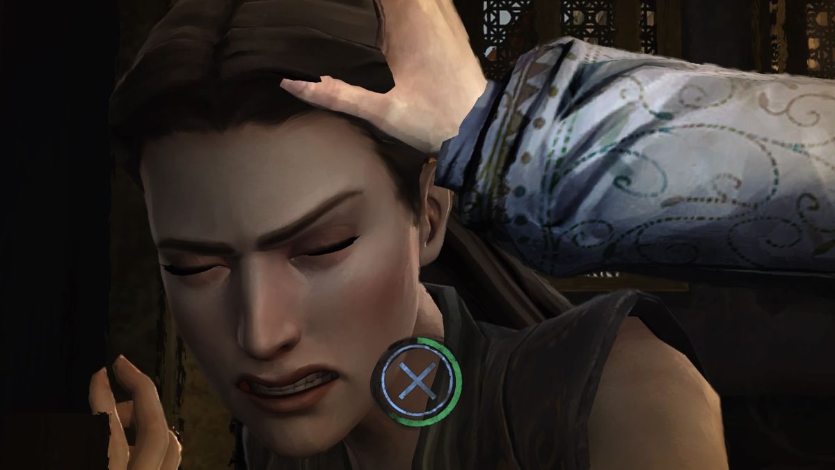 Game of Thrones: Season Finale - The Ice Dragon (PlayStation 4) screenshot: In King's Landing you trust noone... Mira seemed to have forgotten that