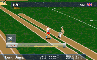 Olympic Games: Atlanta 1996 (DOS) screenshot: Long Jump