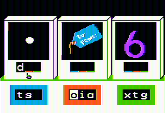 Reader Rabbit (Apple II) screenshot: The labeler