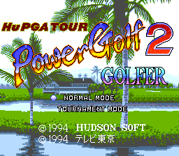 Hu PGA Tour: Power Golf 2 - Golfer (TurboGrafx CD) screenshot: Title screen