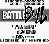 Battle Bull (Game Boy) screenshot: Title screen