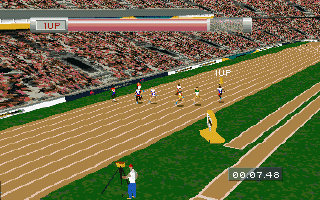 Olympic Games: Atlanta 1996 (DOS) screenshot: 100 Meters Run