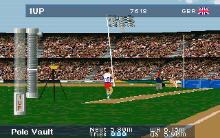 Olympic Games: Atlanta 1996 (DOS) screenshot: Pole Vault