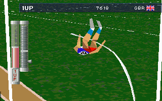 Olympic Games: Atlanta 1996 (DOS) screenshot: Pole Vault Jump