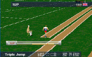 Olympic Games: Atlanta 1996 (DOS) screenshot: Triple Jump