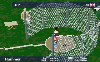 Olympic Games: Atlanta 1996 (DOS) screenshot: Hammer Wheel Drill