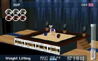 Olympic Games: Atlanta 1996 (DOS) screenshot: Weight Lifting