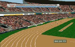 Olympic Games: Atlanta 1996 (DOS) screenshot: 400 Meters Run
