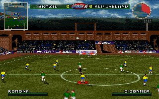 Striker '96 (DOS) screenshot: Goal Kick