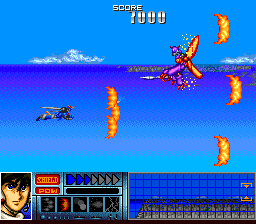 Kiaidan 00 (TurboGrafx CD) screenshot: Behold the power of my weapon! Those demons don't stand a chance!