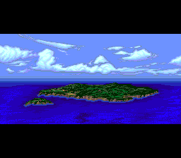 Kiaidan 00 (TurboGrafx CD) screenshot: The first stage begins with a peaceful view