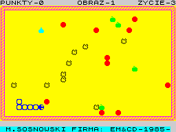 Gasienica (ZX Spectrum) screenshot: The game