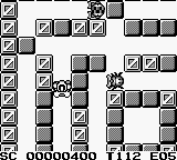 Battle Bull (Game Boy) screenshot: Exploring the first level.
