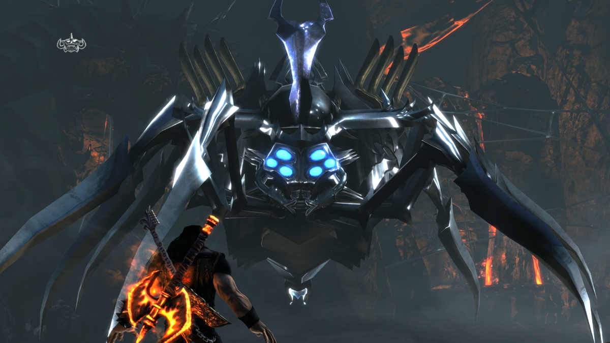 Brütal Legend (Windows) screenshot: Metal queen (spider boss)