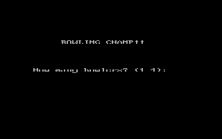 Arcade 2 (DOS) screenshot: Bowling Title Screen
