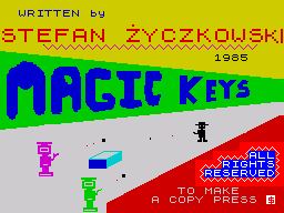 Magic Keys (ZX Spectrum) screenshot: Loading screen