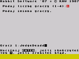 Handel Zagraniczny (ZX Spectrum) screenshot: Entering players