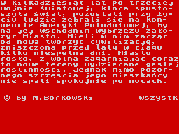 Puszka Pandory (ZX Spectrum) screenshot: Storyline