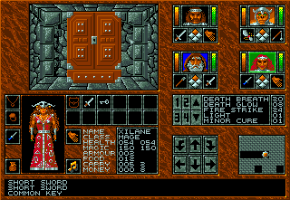 Abandoned Places: A Time for Heroes (Amiga) screenshot: In front of the closed cabinet.