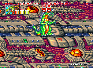 King of the Monsters 2: The Next Thing (Neo Geo) screenshot: Final stage