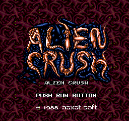 Alien Crush (TurboGrafx-16) screenshot: Title Screen (Japanese release)