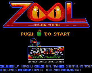 Zool (Amiga CD32) screenshot: Title screen